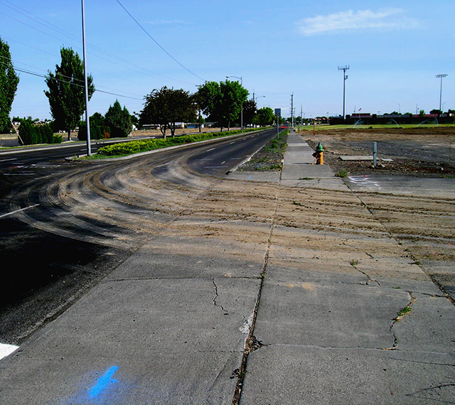 Construction Track Out Sweeping Services in the Grand Rapids, Michigan area-Image of construction track out