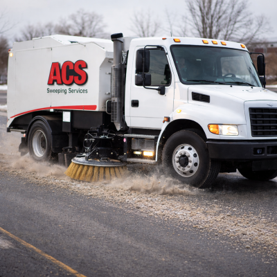 Winter Sand & Salt Cleanup Sweeping in Wyoming, Michigan